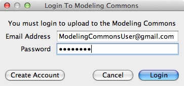 Log in to Modeling Commons