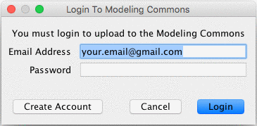 Log in to Modeling Commons